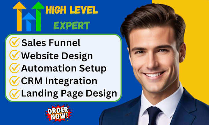 Gig Preview - Be your gohighlevel expert for go high level website and sales funnel