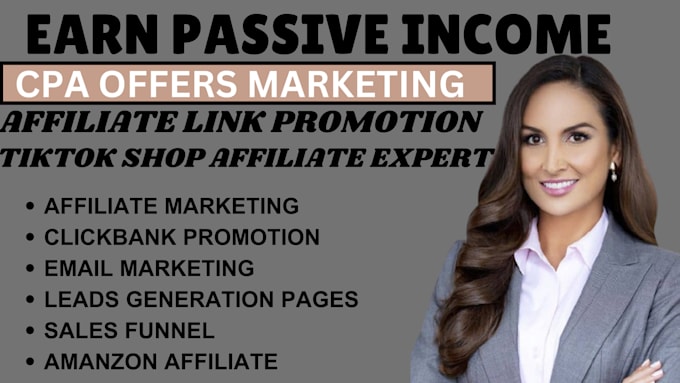 Bestseller - do passive income cpa marketing tiktok promotion amazon affiliate marketing