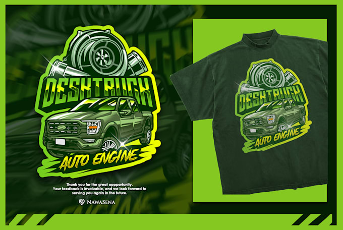 Gig Preview - Create amazing car logo, and mascot for your tshirt