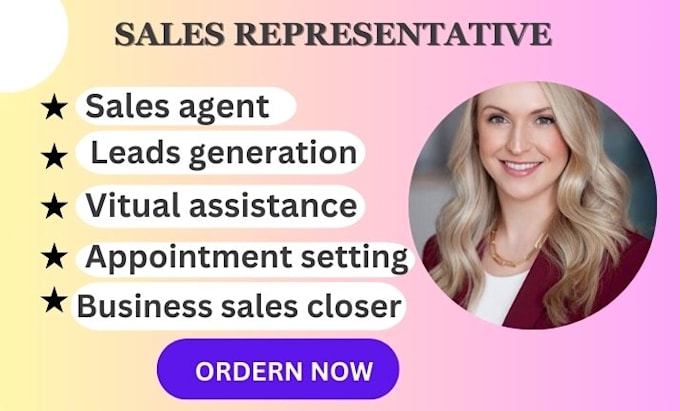 Gig Preview - Be your sales representative closer sales agent virtual assistant sales funnel