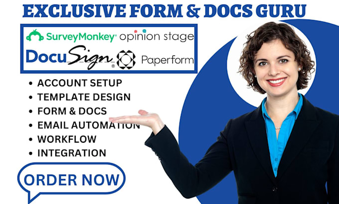 Gig Preview - Design hellosign powerform high level webform adobe sign docusign pdf template