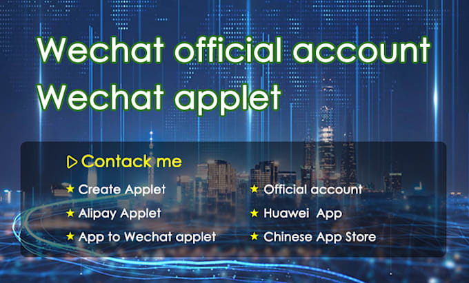 Gig Preview - Create wechat official account and  mini program development