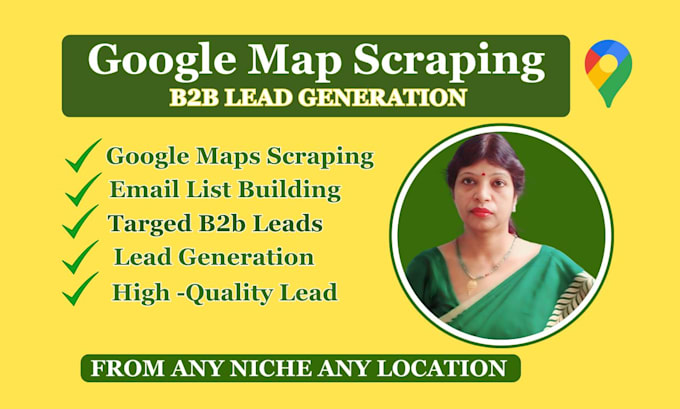 Gig Preview - Conduct  lead list, scrape google map data for b2b lead generation