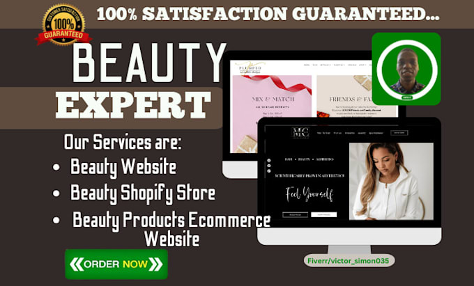 Gig Preview - Create beauty products ecommerce shopify stores websites