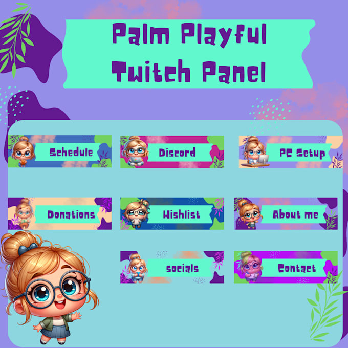 Gig Preview - Make custom twitch panels for you