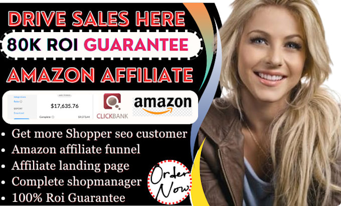 Gig Preview - Do autopilot amazon affiliate website, clickbank amazon affiliate sales funnel