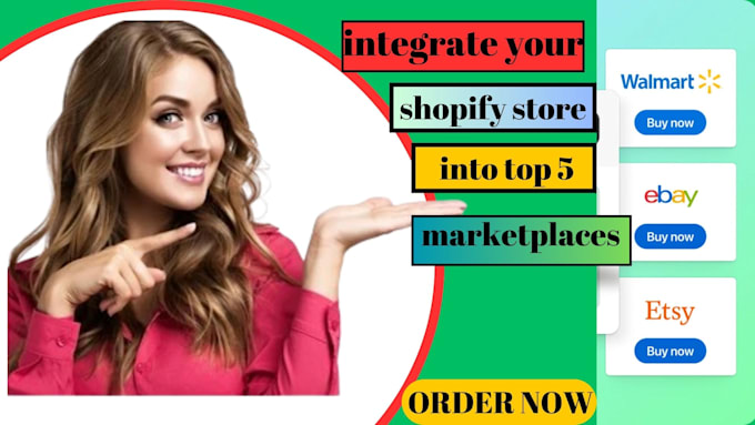 Gig Preview - Integrate ebay walmart target plus etsy, amazon marketplace into shopify store