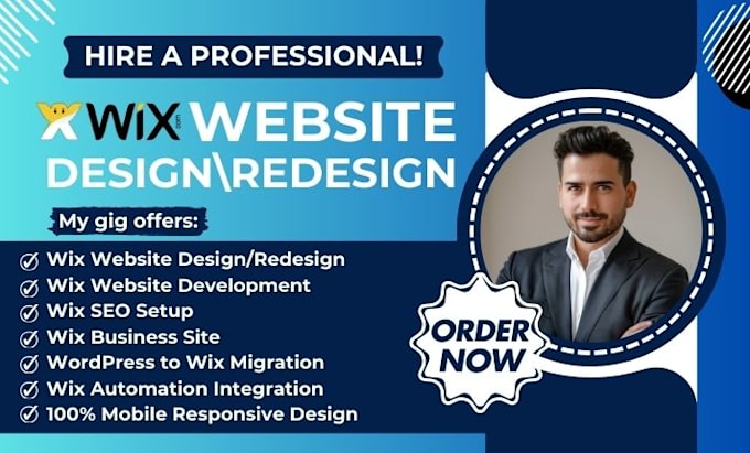 Gig Preview - Do professional wix website design wix website redesign wix website development