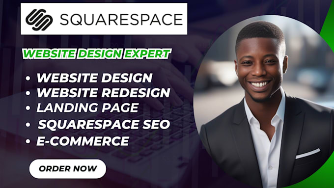 Gig Preview - Do modern squarespace website design, redesign,  SEO optimization square website