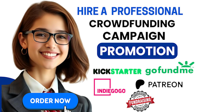 Gig Preview - Do gofundme kickstarter indiegogo crowdfunding promotion for your campaign