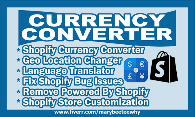 Gig Preview - Setup shopify currency converter language translator remove powered by shopify