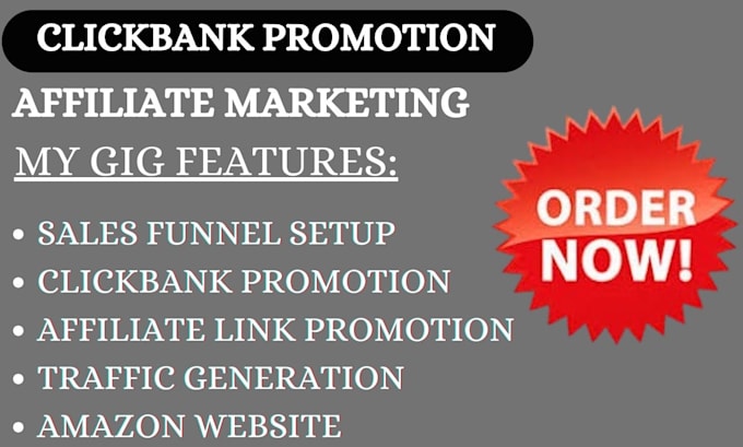 Gig Preview - Boost clickbank affiliate link promotion, clickbank sales funnel