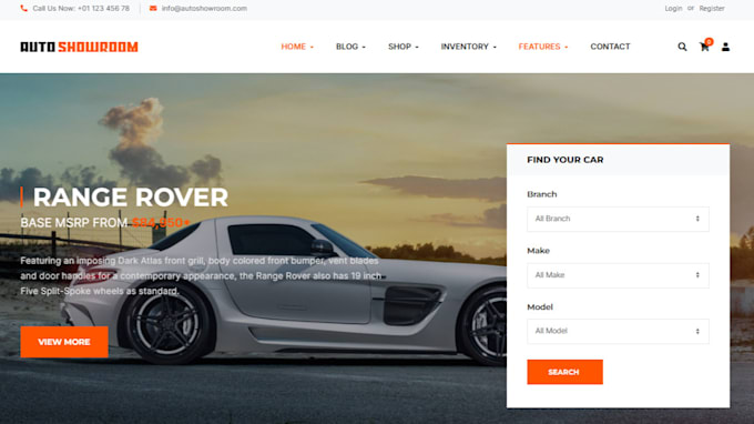 Gig Preview - Automotive car dealership website, automotive car listing website, car rental