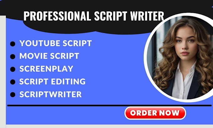 Gig Preview - Write youtube scripts, movie scripts, and screenplays with editing