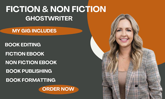 Gig Preview - Ghostwrite fiction and non fiction ebook ghostwriter ebookwriting ebookwriter