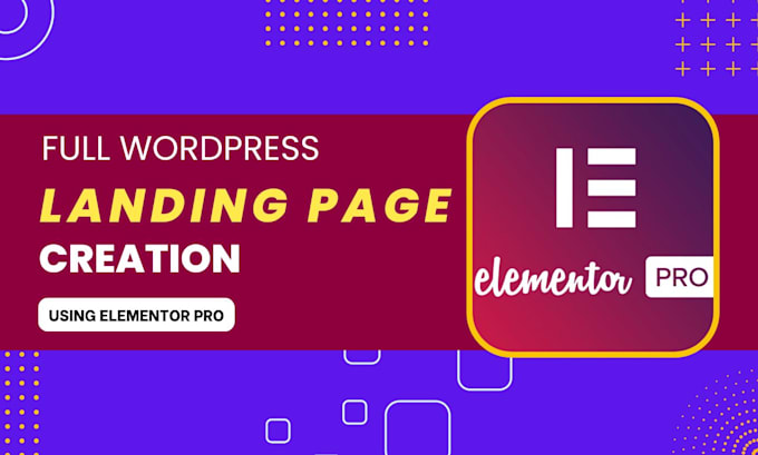 Gig Preview - Create responsive landing page wordpress website using elementor pro