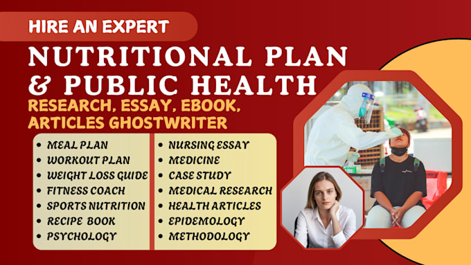 Gig Preview - Write nutrition plan, public health awareness, health and fitness article writer