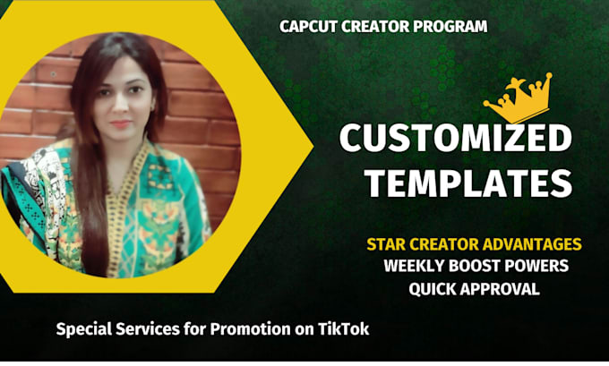 Gig Preview - Edit customized capcut template with tiktok promotion