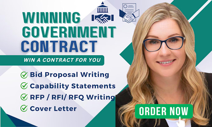 Gig Preview - Write your government contract, bid proposal, rfq, rfp and capability statement