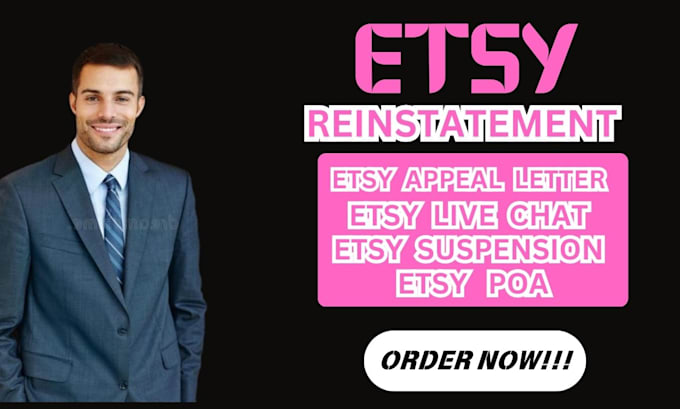 Gig Preview - Do etsy reinstatement etsy suspension etsy reopen with etsy apppeal lette