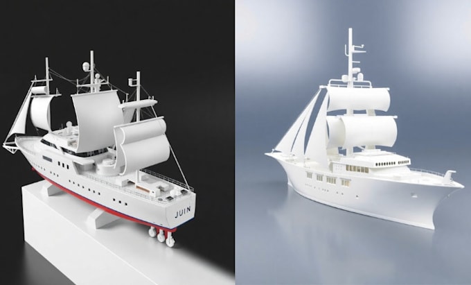 Gig Preview - Design realistic 3d ship models, boats, yachts, and marine vessels for printing