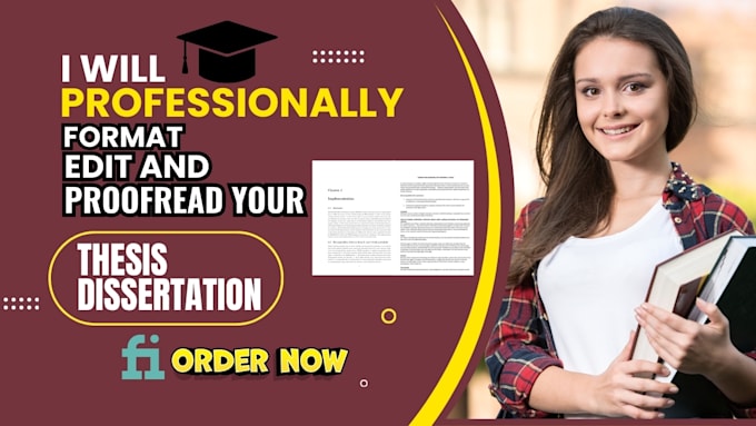 Gig Preview - Format, edit and proofread your thesis, dissertation, essay, articles and book