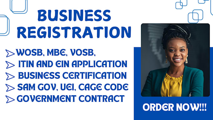 Gig Preview - Do sam gov, cage code, uei nonprofit registration, 501c3 do wosb mbe 8a dbe vosb