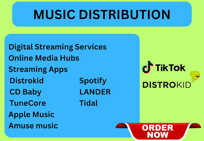 Gig Preview - Distribute music to streaming platforms distrokid onerpm tunecore sugo music