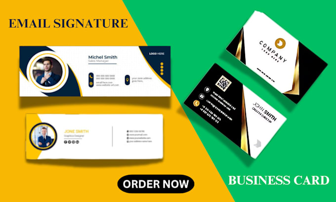 Gig Preview - Do modern business card creative clickable email signature letterhead design