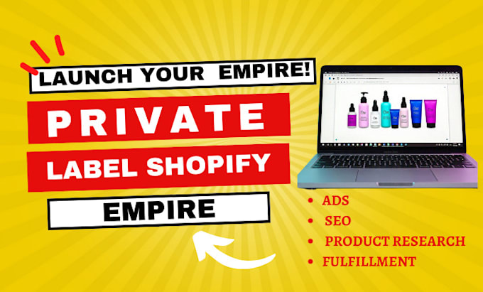 Gig Preview - Create a high converting private label shopify dropshipping store