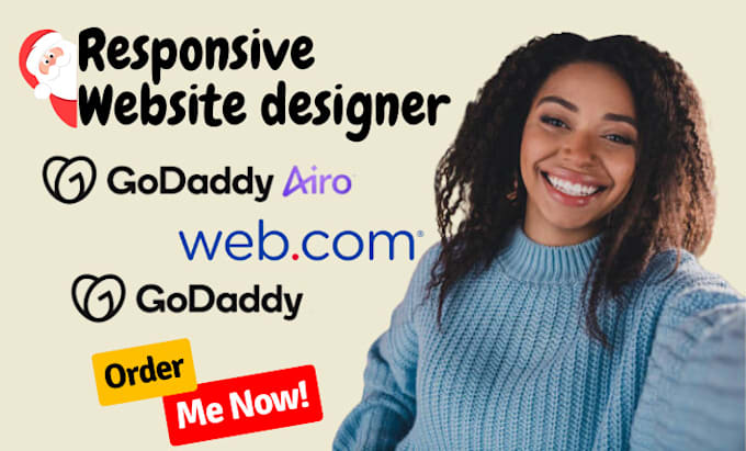 Gig Preview - Design godaddy airo web com website godaddy design godaddy website redesign