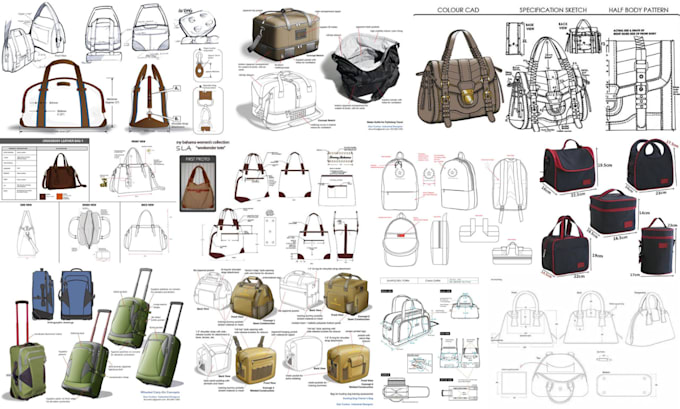 Gig Preview - Do bag design, bag tech pack, handbag, backpack design, tote bag design