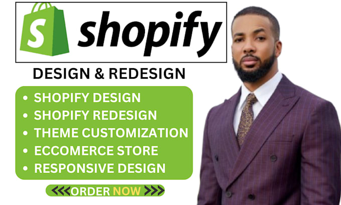 Gig Preview - Do shopify website redesign, shopify dropshipping, shopify ecommerce website