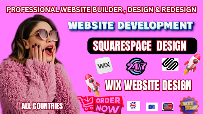 Gig Preview - Build squarespace website, wix website or development squarespace or wix website