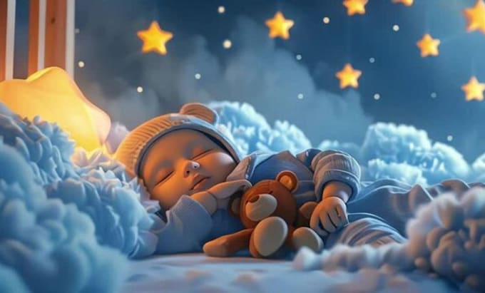 Gig Preview - Create 10 original lullaby videos baby sleep music for  your youtube channel