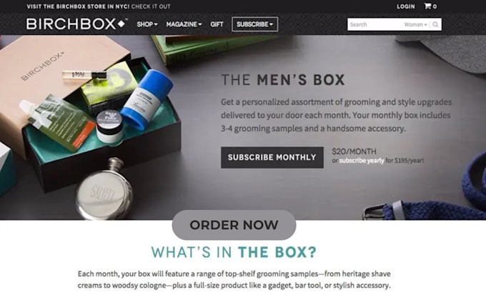 Gig Preview - Build subscription box shopify store membership website shopify subscription box