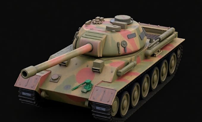 Bestseller - design high quality 3d tank models with realistic textures for games or 3d print