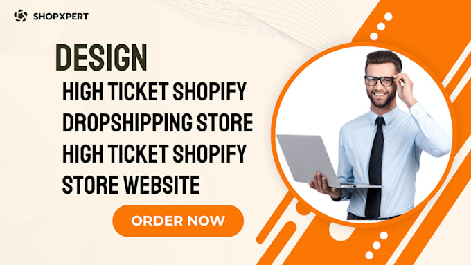 Gig Preview - Design high ticket shopify dropshipping store high ticket shopify store website