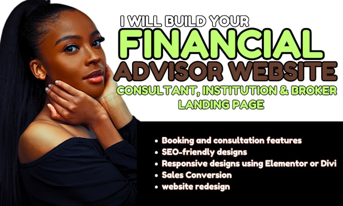 Gig Preview - Financial advisor website, financial institution, planning, consultant website