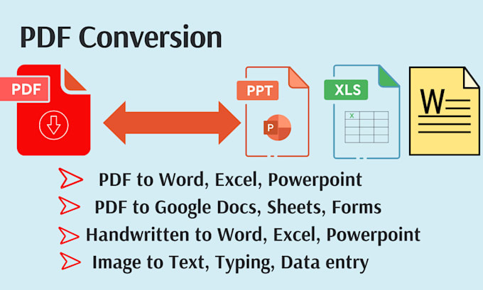 Gig Preview - Convert PDF to word, excel, PPT, google docs