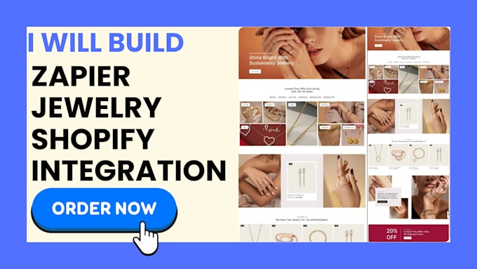 Gig Preview - Setup zapier zap email marketing flows for your jewerly shopify website