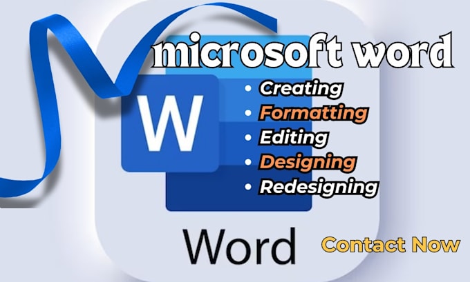 Gig Preview - Create, format, edit, design or redesign microsoft ms word documents