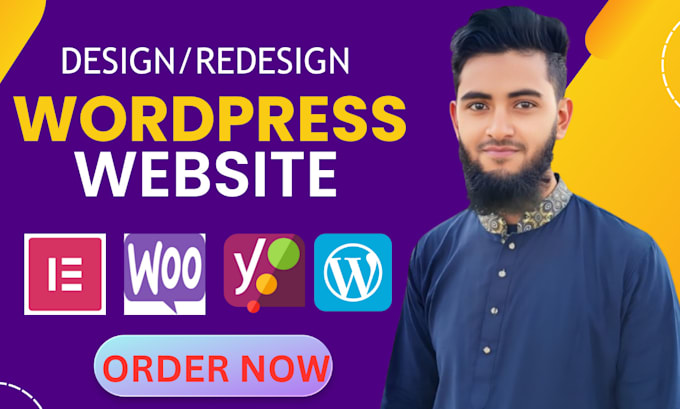 Gig Preview - Build a modern wordpress website with unique custom designs