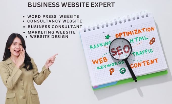 Gig Preview - Create a business consulting website, coaching website, seo consultant