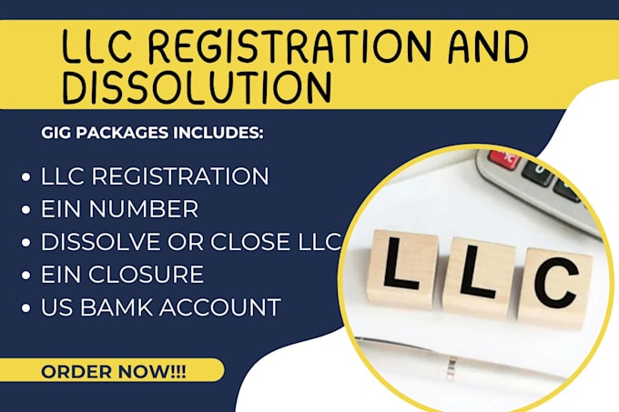 Gig Preview - Dissolve US llc, close ein, do llc registration, company registration, itin