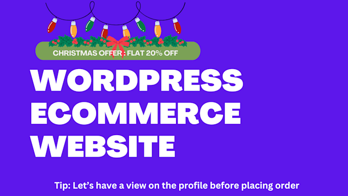 Gig Preview - Design wordpress ecommerce, woocommerce website, online store