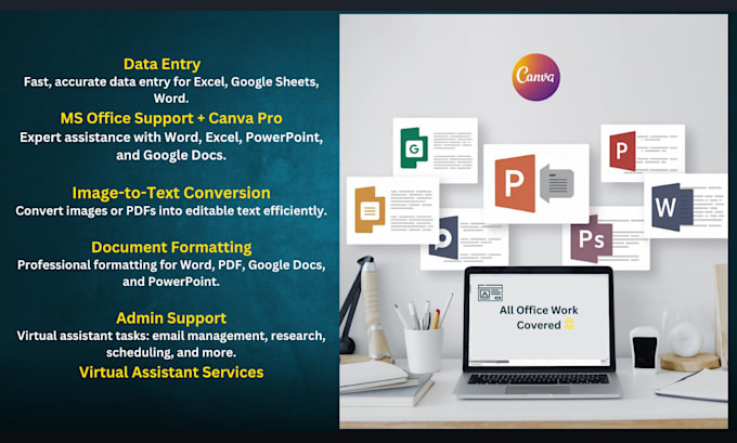 Gig Preview - Do data entry and ms office tasks