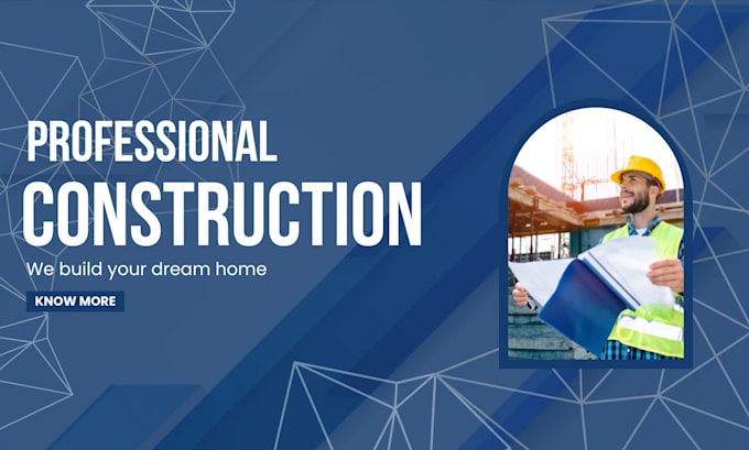 Gig Preview - Creat professional construction website design SEO friendly