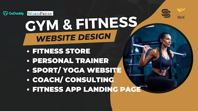 Gig Preview - Design fitness personal trainer website gym sport workout health yoga website