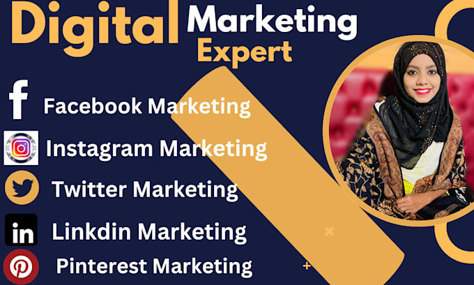 Gig Preview - Help you digital marketing expert and social media manage